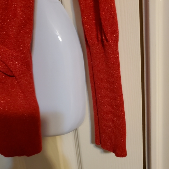Liz Claiborne Red Wrap Sweater - Picture 4 of 10